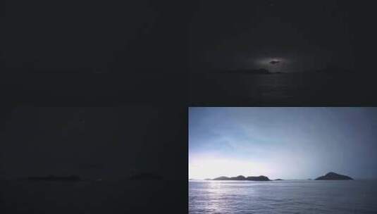 海上闪电4K海岛雷暴高清在线视频素材下载