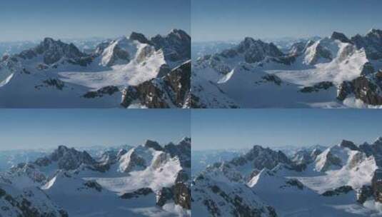 大气唯美雪山航拍高清在线视频素材下载