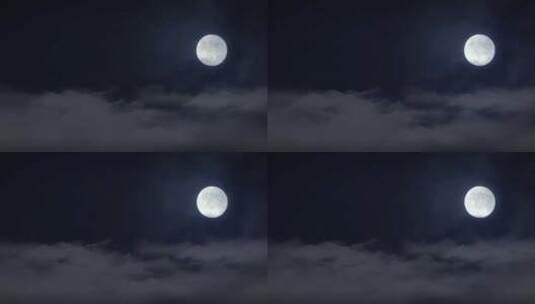 云上月亮 高清在线视频素材下载