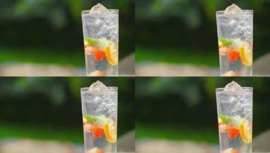 夏日清新饮品清澈气泡水高清在线视频素材下载