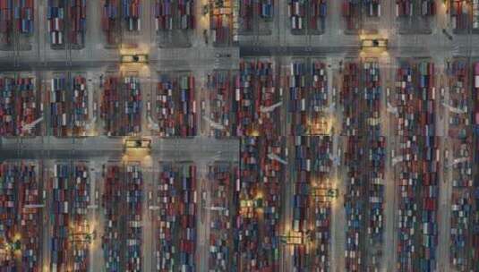 中国集装箱码头物流经济发展高清在线视频素材下载