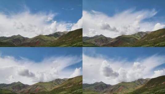 新疆山脉云海翻滚延时高清在线视频素材下载