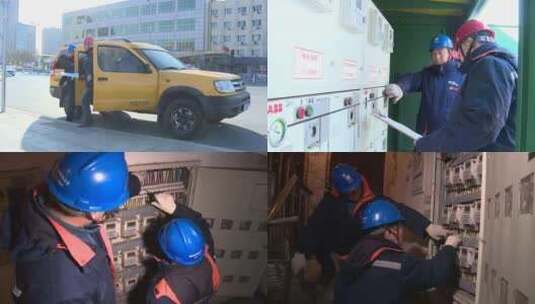国家电网 电力工人 检修 抢修高清在线视频素材下载