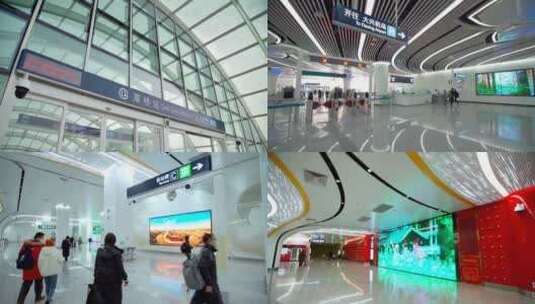 北京大兴机场轨道交通高清在线视频素材下载