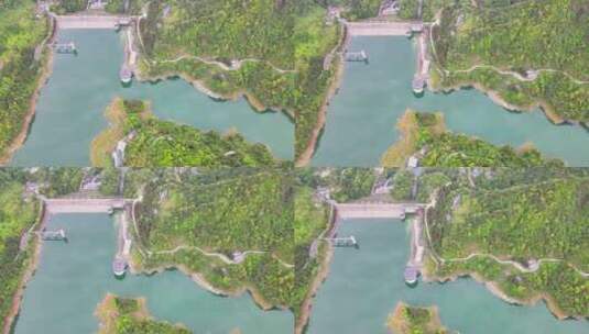 湖北恩施车坝河水库风景水资源航拍高清在线视频素材下载