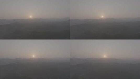 大山黄昏太阳（可调色）高清在线视频素材下载