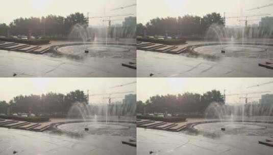 喷水池 喷泉 水流高清在线视频素材下载