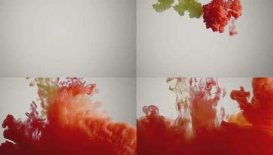 意境流体色素颜料在水中溶化高清在线视频素材下载