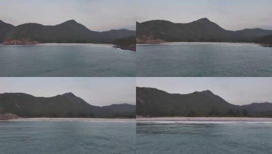 香港西贡区咸田湾清晨航拍高清在线视频素材下载