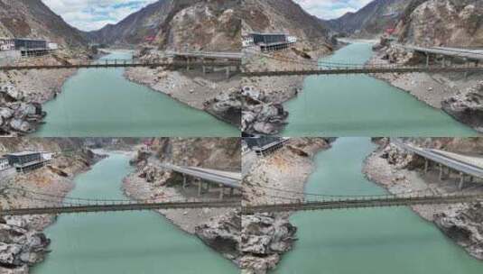 怒江铁索桥高清在线视频素材下载