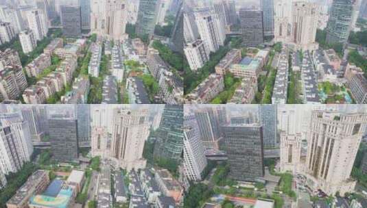 杭州市区社区高楼中北花园高清在线视频素材下载