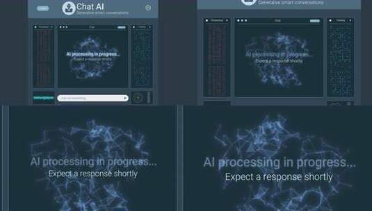 AI chat用户交互界面高清在线视频素材下载