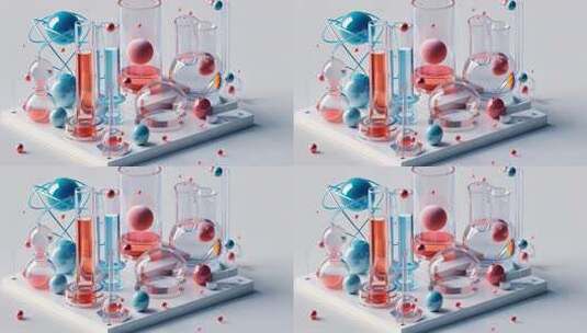 三维科学实验 分子结构高清在线视频素材下载