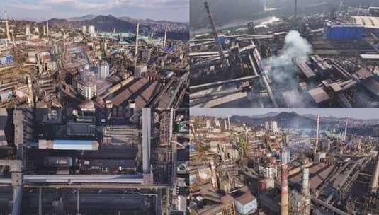 攀枝花钒钛钢铁厂攀钢集团航拍4K高清在线视频素材下载