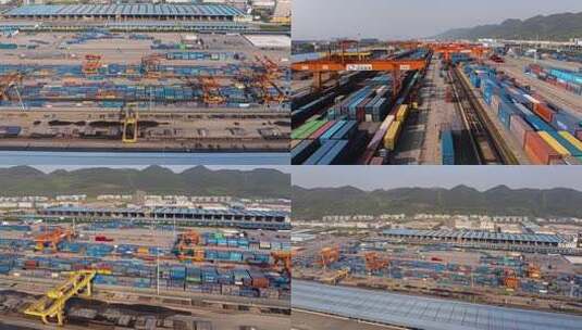 重庆西部物流园团结村站航拍延时4K高清在线视频素材下载