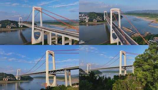 重庆南岸区郭家沱长江大桥高清在线视频素材下载