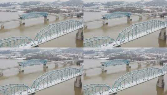 高架桥的航拍镜头高清在线视频素材下载