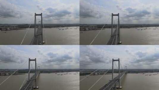 南沙大桥 广州 珠三角 桥梁 交通 大湾区高清在线视频素材下载