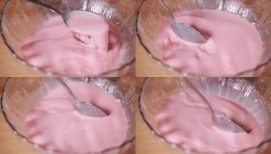 甜品饮料草莓牛奶高清在线视频素材下载