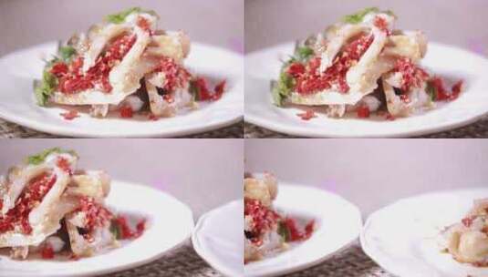 剁椒鱼头香辣鱼肉肉质高清在线视频素材下载