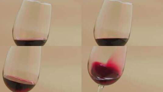 酒杯里的红酒高清在线视频素材下载