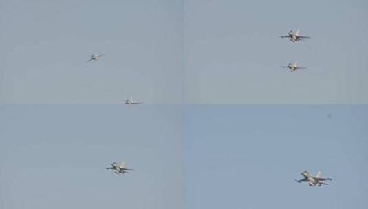 喷气式飞机在空中飞行高清在线视频素材下载