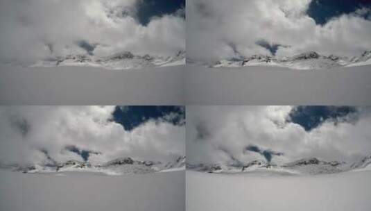 雪山里的云高清在线视频素材下载