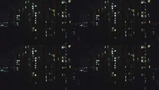 城市住宅夜景灯光小区高清在线视频素材下载