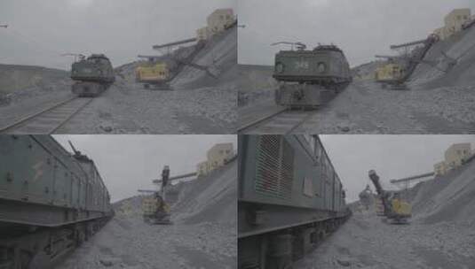 矿山铁运作业LOG高清在线视频素材下载