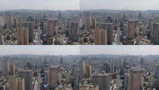 航拍贵阳城市高楼建筑全景高清在线视频素材下载