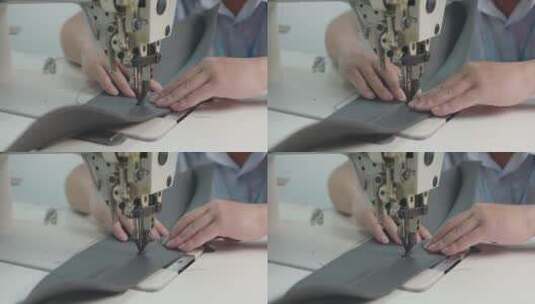 裁缝手工服装厂加工皮革加工高清在线视频素材下载