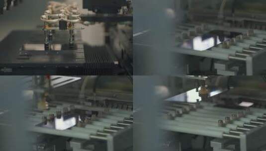 工业科技视频手机屏生产机械手抓取传送高清在线视频素材下载