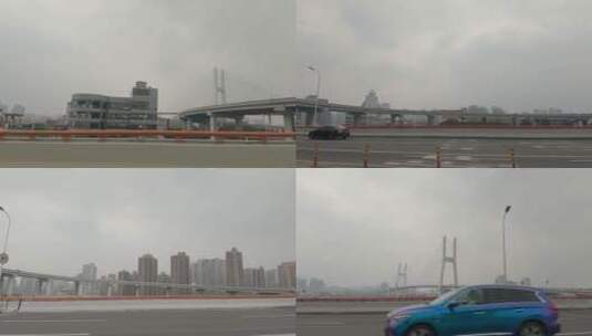 GH040031上海黄埔江大桥车左高清在线视频素材下载