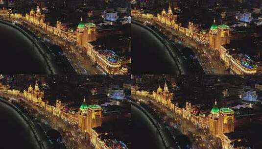上海外滩夜景高清在线视频素材下载