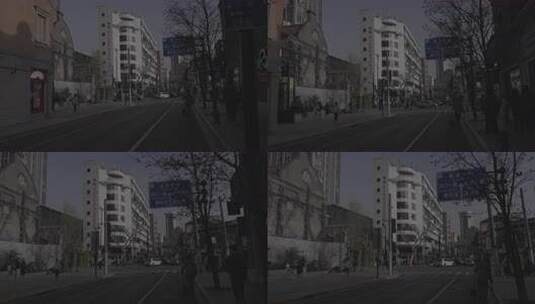 上海老建筑与现代建筑同框高清在线视频素材下载