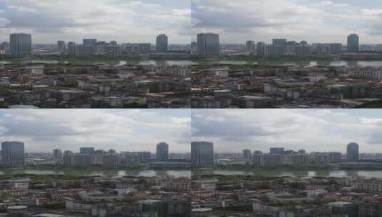 航拍惠州新老城区高清在线视频素材下载