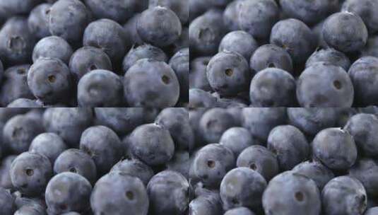旋转拍摄碗里的酸甜蓝莓高清在线视频素材下载