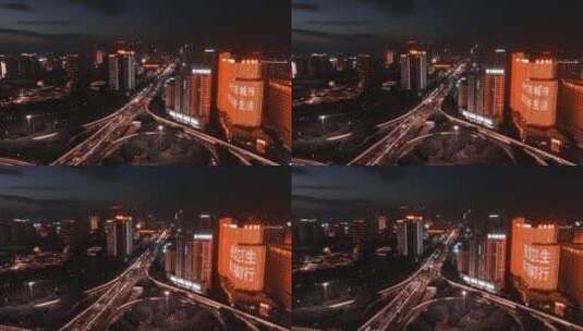 城市夜景立交桥高清在线视频素材下载