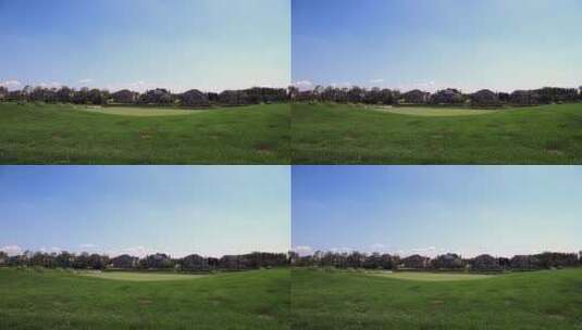 北京郊区高尔夫球场草坪高清在线视频素材下载