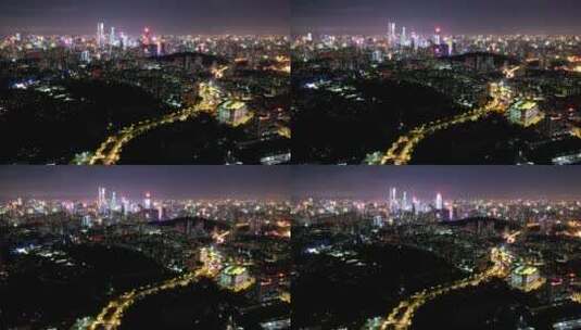 2022广州天河燕塘珠江新城夜景高清在线视频素材下载