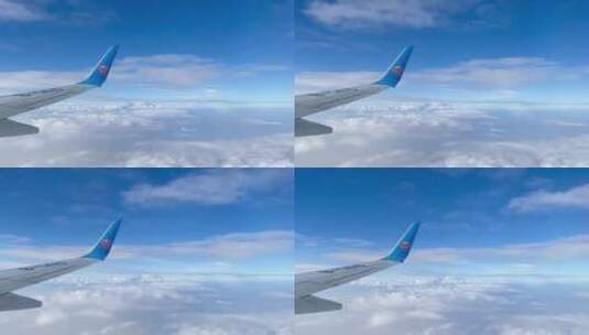 从飞机窗口看云景高清在线视频素材下载