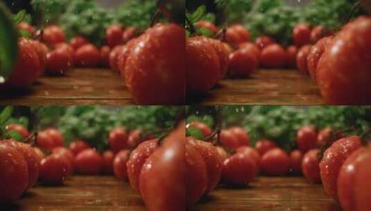 每秒的蔬菜西红柿高清在线视频素材下载