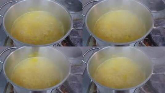 锅中的汤沸腾了高清在线视频素材下载