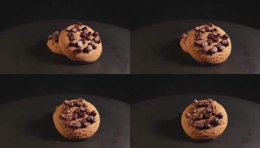 曲奇饼干甜品零食巧克力饼干高清在线视频素材下载