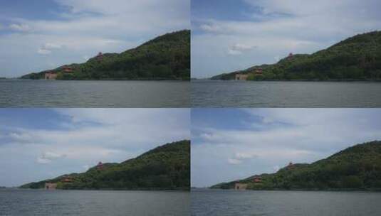 武汉东湖风景，庙宇1高清在线视频素材下载