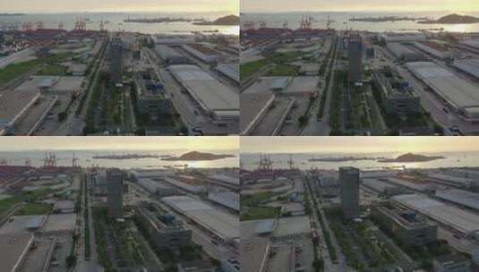前海赤湾港航拍高清在线视频素材下载