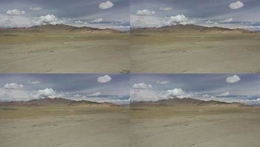 西藏阿里羌塘高原荒凉的地貌自然风光高清在线视频素材下载