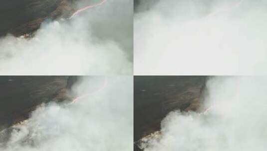 航拍冰岛活火山 岩浆涌动高清在线视频素材下载