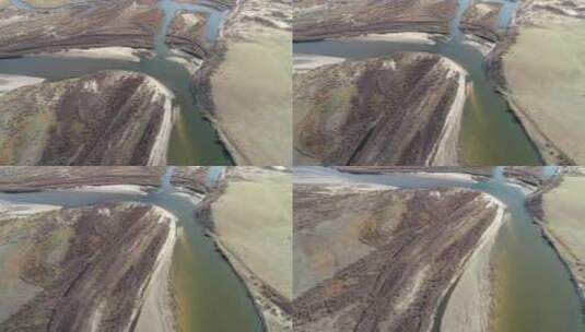 沙漠上的河流高清在线视频素材下载
