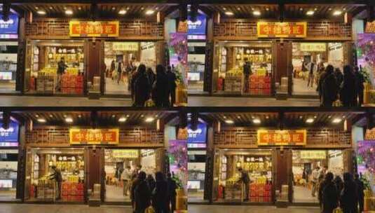 南京秦淮河区域夫子庙，老门东人文风景夜景高清在线视频素材下载
